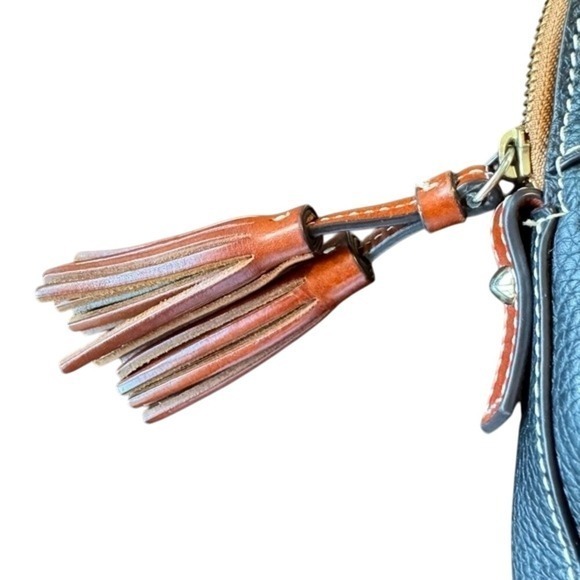 Dooney & Bourke Black and Brown Leather Satchel - Picture 7 of 13